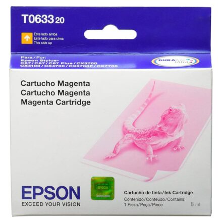 Cartucho Epson T063320 Magenta Original 8ml – Stylus C67 C87 CX3700